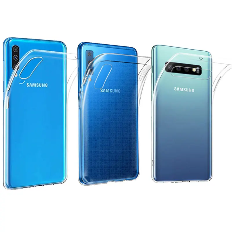 Ультратонкий прозрачный силиконовый чехол из ТПУ для Samsung Galaxy A7 2018 A10 A20 A30 A40 A50 A60 A70