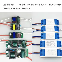 Трансформатор 1 Вт-36 Вт светодиодный адаптер драйвера постоянного тока 85-265 в вход диммируемая/неголая доска для светодиодный лампы