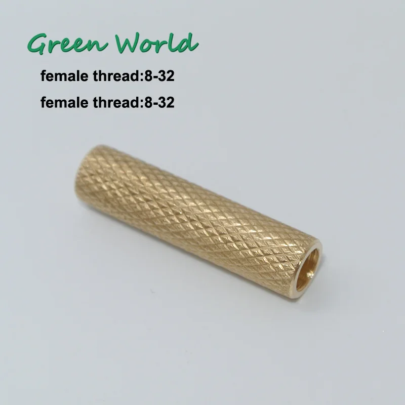 

Green World 1pc/lot Solid Brass Conversion Adapter,English cleaning rods adapters,both Female Thread 8-32