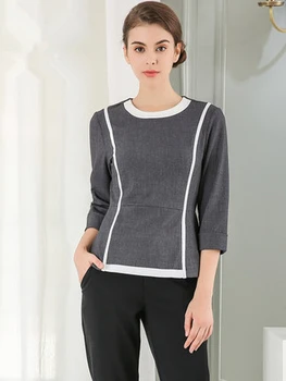 

2019 autumn and winter new female beautician, beauty plastic surgery guide, front desk, cashier reception, long sleeve suit