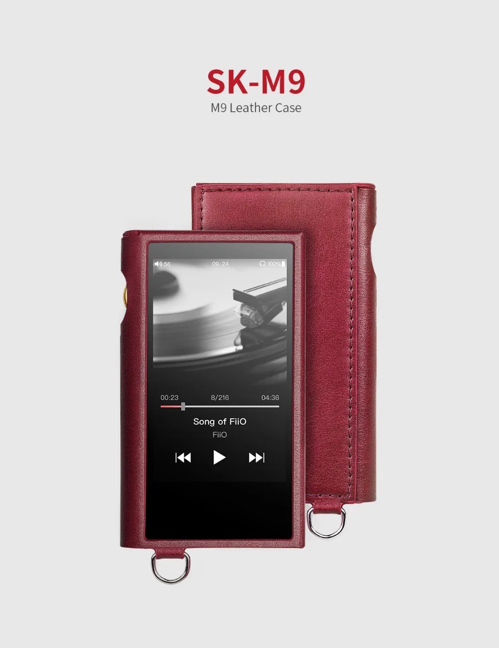 FiiO SK M9 кожаный чехол для Hi Fi плеера красный цвет|Аксессуары MP3 плееров и
