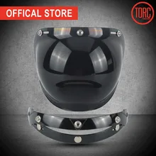 TORC шлем пузырьки козырек Винтаж Ретро Открытый шлем мотоциклетный шлем пузырьковый козырек линзы очки для шлемов PC объектив