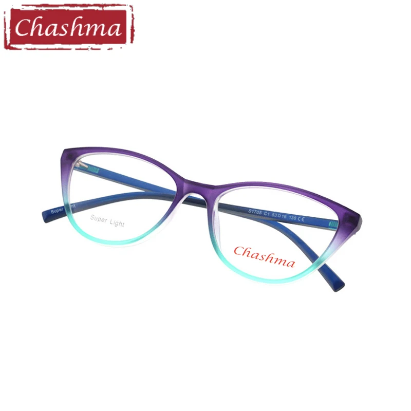 Брендовые очки Chashma кошачий глаз TR 90 по рецепту женские качественные оправы из