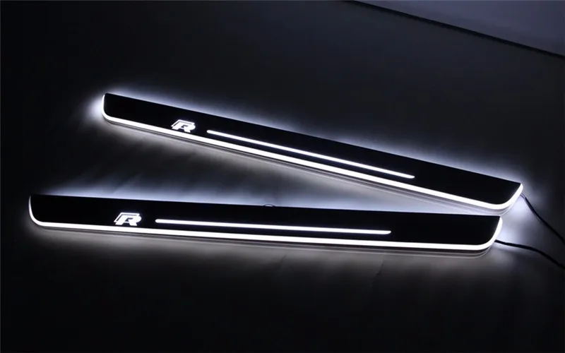 

eOsuns LED moving door scuff Nerf Bars & Running Boards door sill for Volkswagen Scirocco /Scirocco R 2009-15, moving light