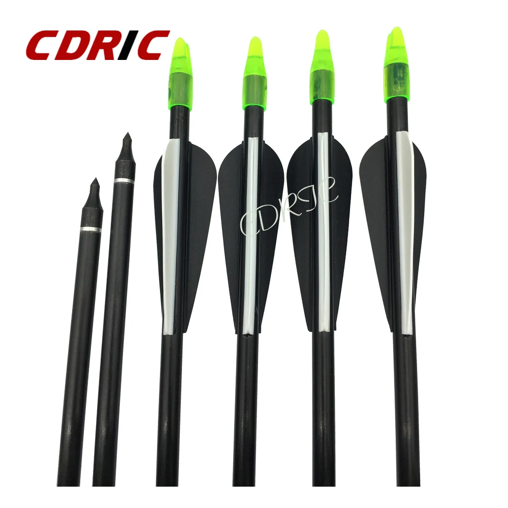 6/12/24 Pcs 32 Inches Fiberglass Arrow 30/40LBS Recurve Bow With