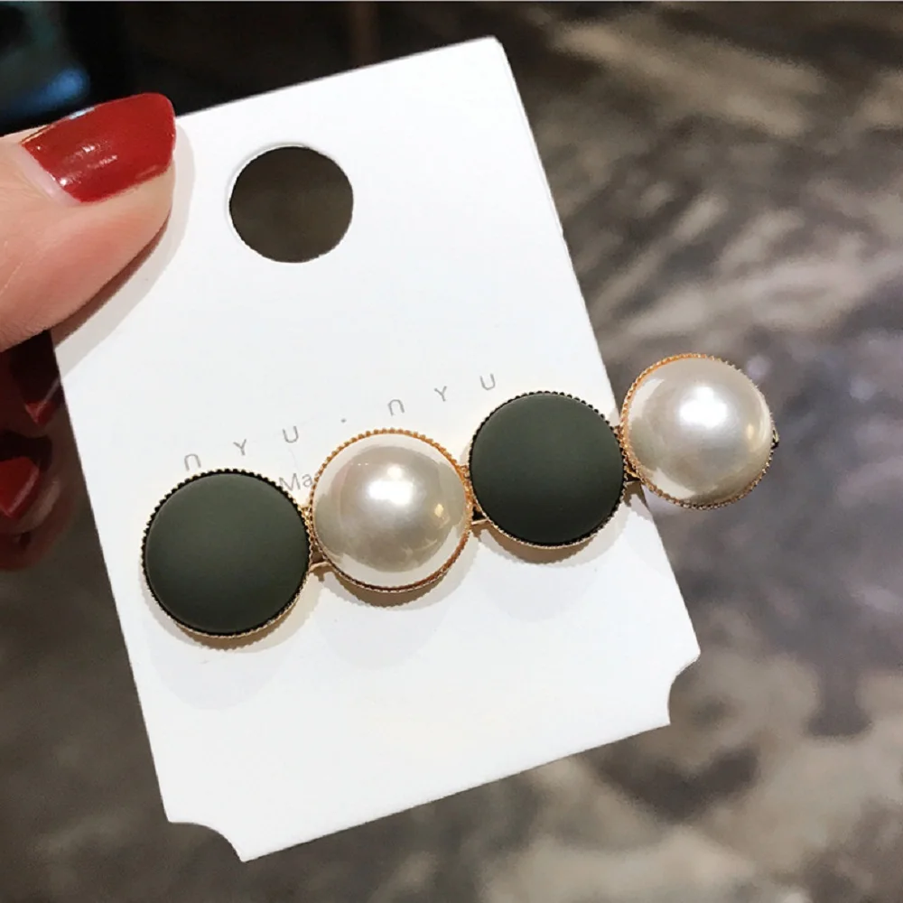 Spring Candy Scrub Bead Hairpin Sweet Imitiation Pearl Korean Hair Clips Fashion Hair Accessories for Women Beads Hairpins