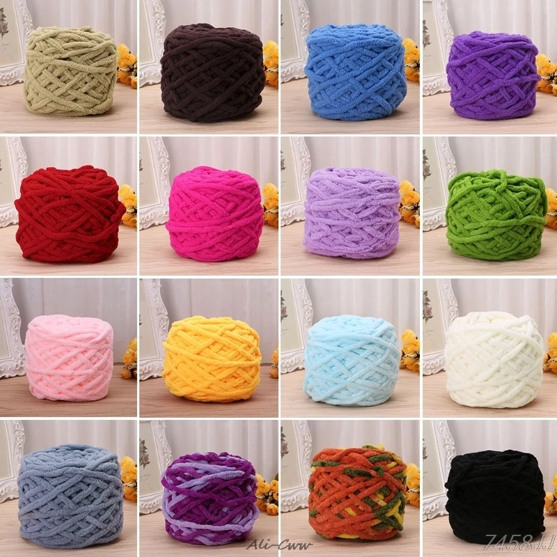 

100g/pc Cotton Colorful Dye Scarf Hand-knitted Yarn For Hand knitting 9-14mm Needles Scarf Soft Milk Cotton Yarn Thick Wool Yarn
