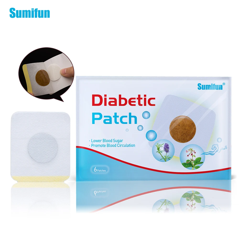 

6pcs Diabetic Patch Chinese Herbal Stabilizes Blood Sugar Level Lower Blood Glucose Sugar Balance Medical Plaster K03801