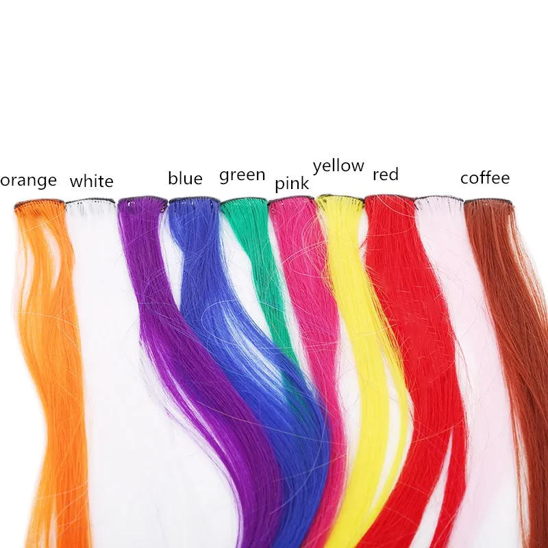 

High Quality New Arrivals 52cm Single Clip In One Piece Hair Extensions Synthetic Long Straight Black Hair Real Natural Hair