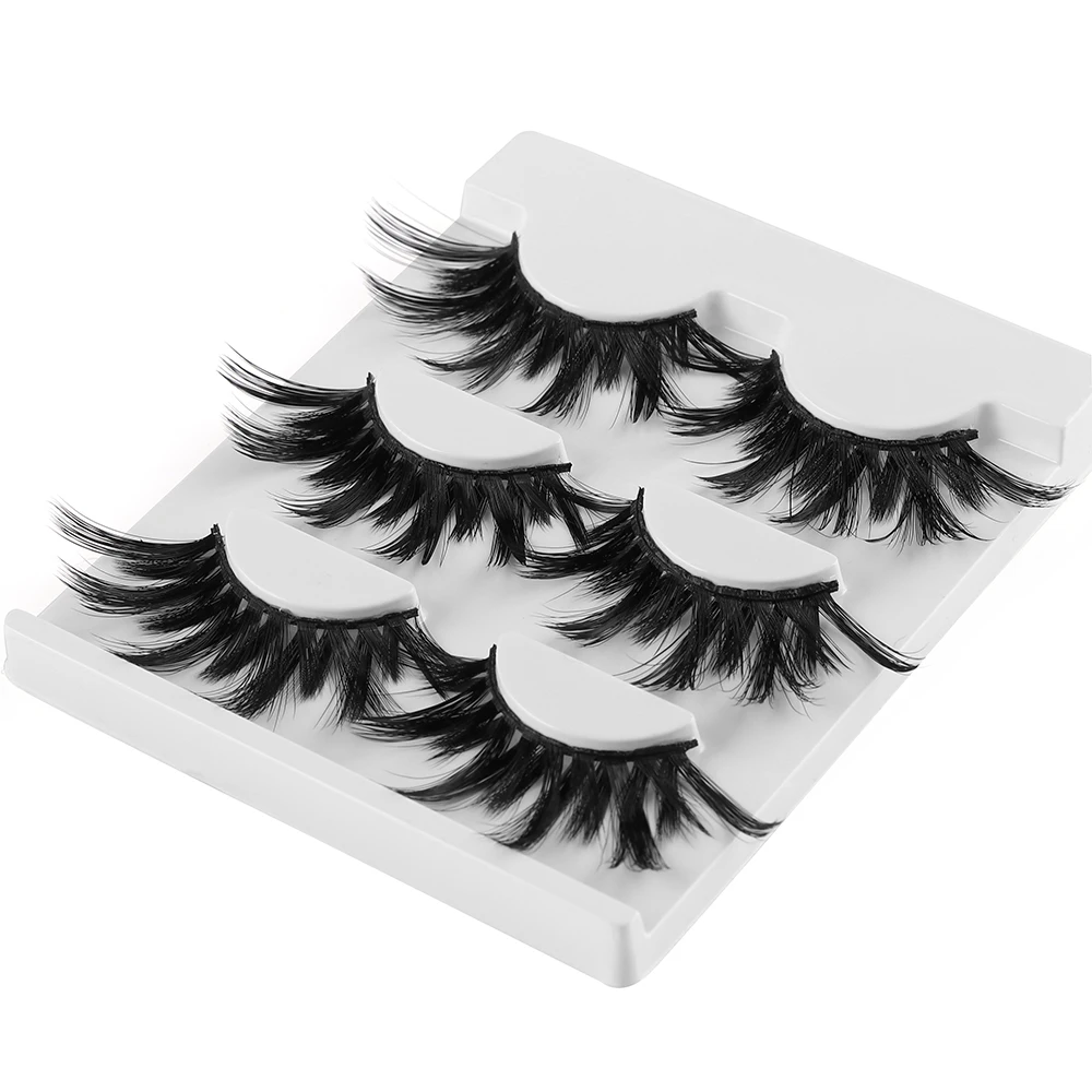 

25mm Long 3D mink false lashes extra length mink eyelashes dramatic volumn eyelashes strip thick false eyelash makeup Tools
