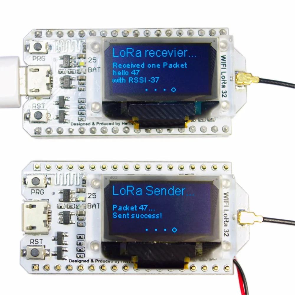 2 шт. 0,9" OLED ESP32 wifi Bluetooth Lora макетная плата 868 МГц SX1276 Lora Kit 32 модуль IOT(с штифтом