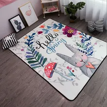 Коврик с рисунками животных из мультфильмов кролик/Фламинго прямоугольные ковры для гостиной спальни домашний декор Tapete Детский/детский Противоскользящий мягкий коврик