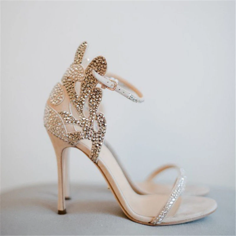 crystal studded sandals