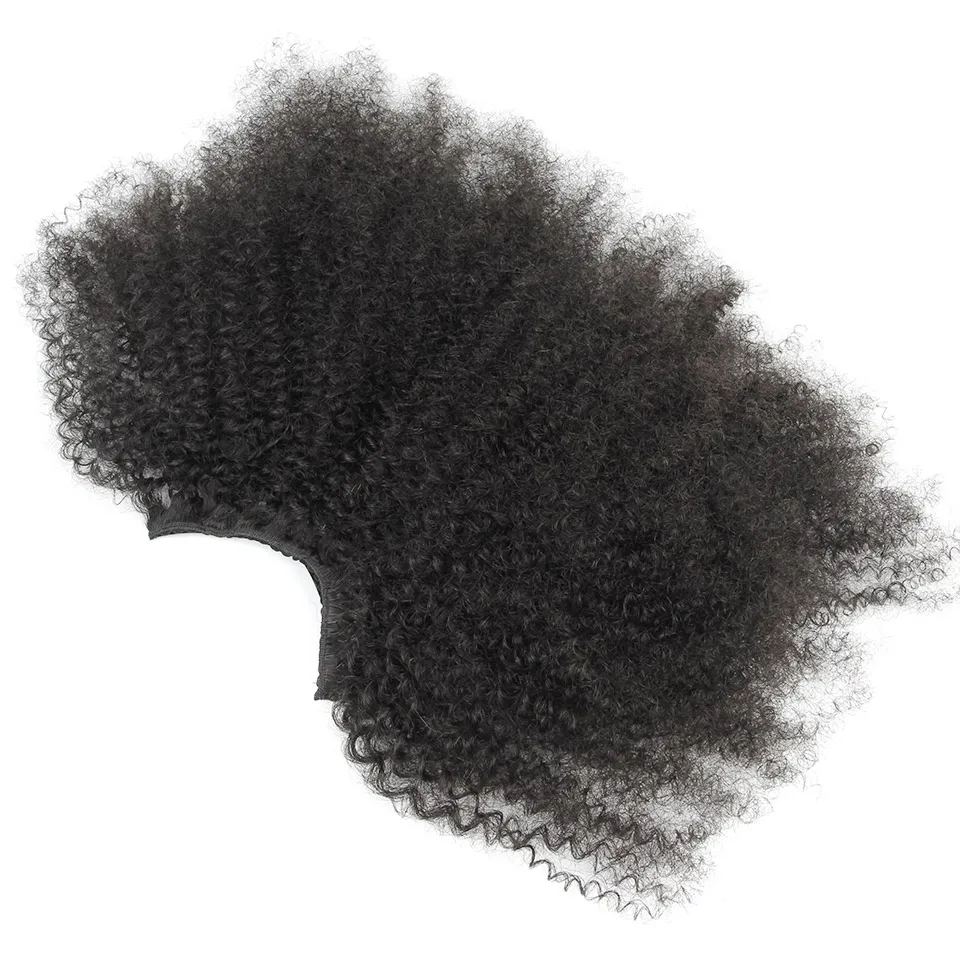 Tanie YVONNE 4A 4B Afro perwersyjne kręcone klip w doczepy z ludzkich włosów brazylijski dziewiczy włosy 7 sztuk zestaw 120g Natural Color