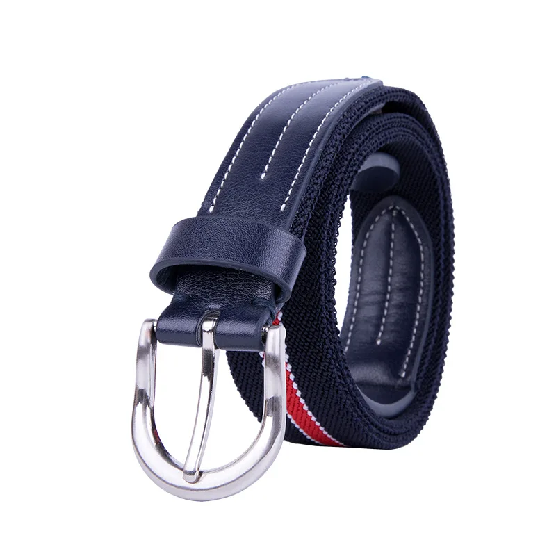  Elastic Braided Patchwork Waist Tactica Unisex Belt For Men's Woven Braided Stretch Webbed PU Leather Buckle cinturon mujer (11)