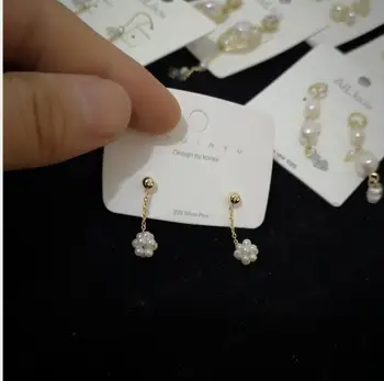 

Trendy Elegant Created Big Simulated Pearl Long Earrings Pearls String Statement Drop Earrings For Wedding Party Gift
