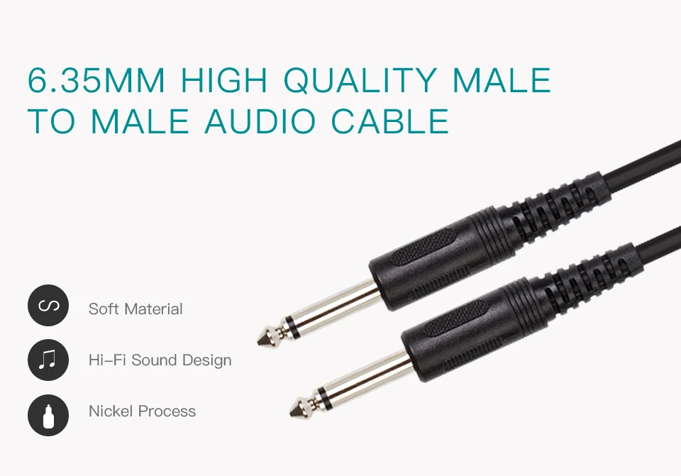 6.35 Jack Male to Male Aux Cable  (1)