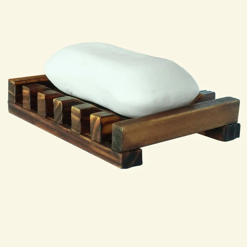 

2pcs Vintage Wooden Soap Rack Holder Soap Dish Soap Case Home Bath Bathroom Wooden Sink Deck Bathtub Shower Hand Craft