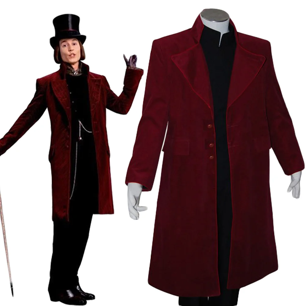 Willy Wonka Costume and the Chocolate Factory 1971 Cosplay Costume Coat ...