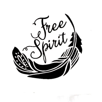 

Freedom Spirit Decals Vinyl Car Decal Art Car Rear windshield Feather Decor Waterproof Girls Car Stickers L414