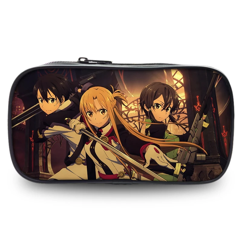 SAO Sword Art Online Аниме Кошелек 8 дюймов пенал школьные принадлежности канцтовары