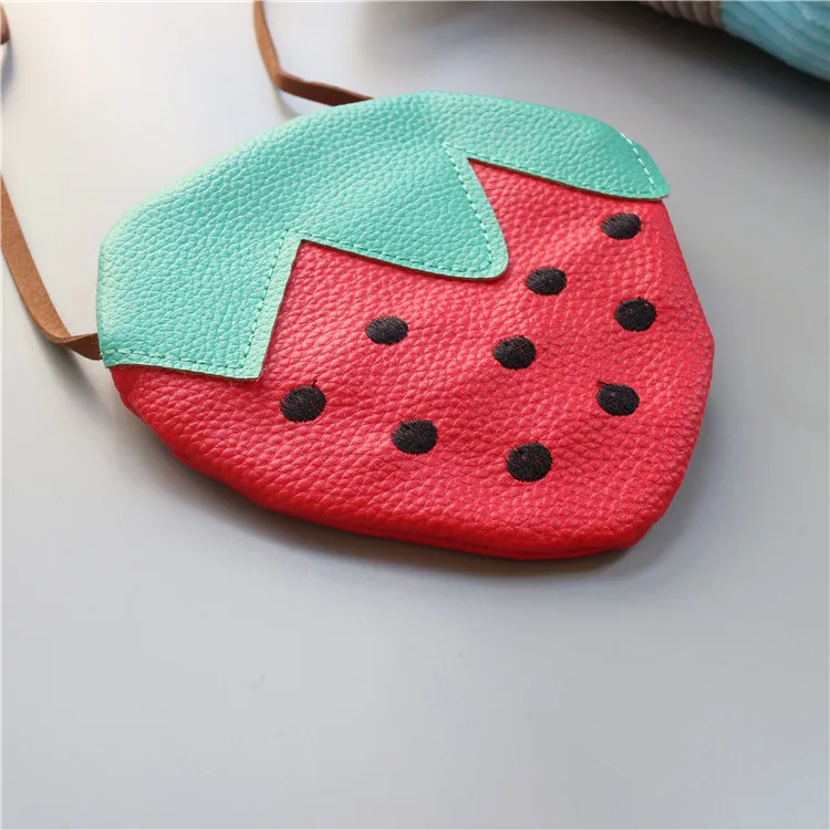 de Couro Fruto Kawaii Bebê Meninas Pequena