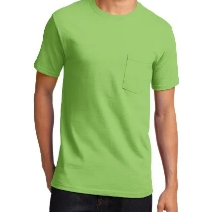 Port & Company PC61P Mens Essential Pocket Tees Lime - 2XL (1)
