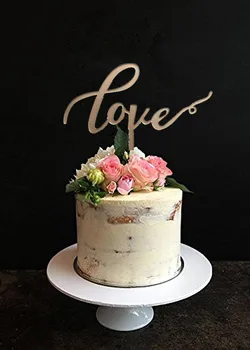 

Rose Gold Love Cake Topper Wedding / Birthday Cake Toppers Engagement / Anniversary Party Cake Accessory Decorating