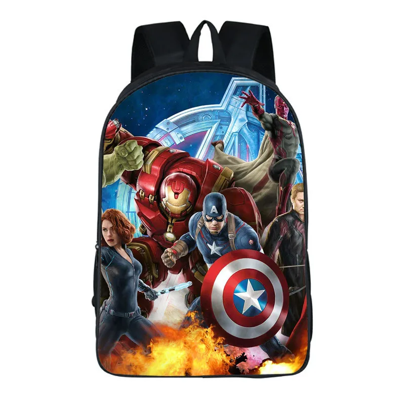 

Marvelled Backpack The Avengers Spider Man Backpack Mochila Anime Superheros Shoulder School Bag For Teenager Rucksack 17 style