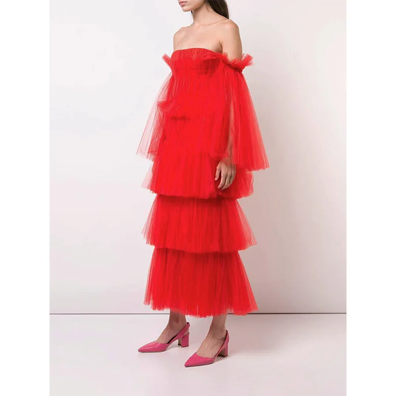 DEIVE TEGER летнее Женское Платье Vestidos сексуальное платье клуба Твердые ниспадающей оборкой с плеча Slash шеи вечерние платье BY1009