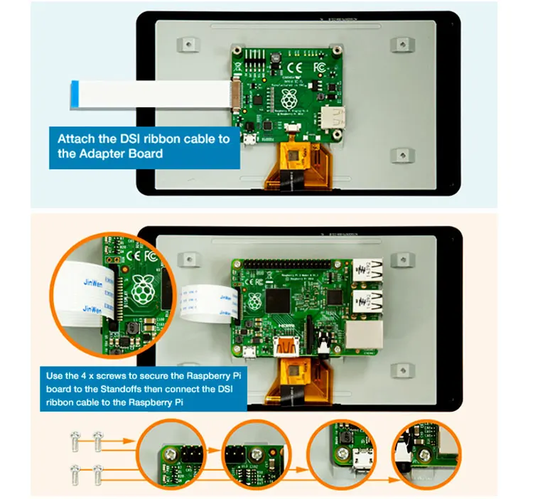 Raspberry Pi 7 дюймов сенсорный экран Экран Дисплей Поддержка для 10-сенсорной панелью Raspberry Pi 4 Pi 3 нулевой Экран