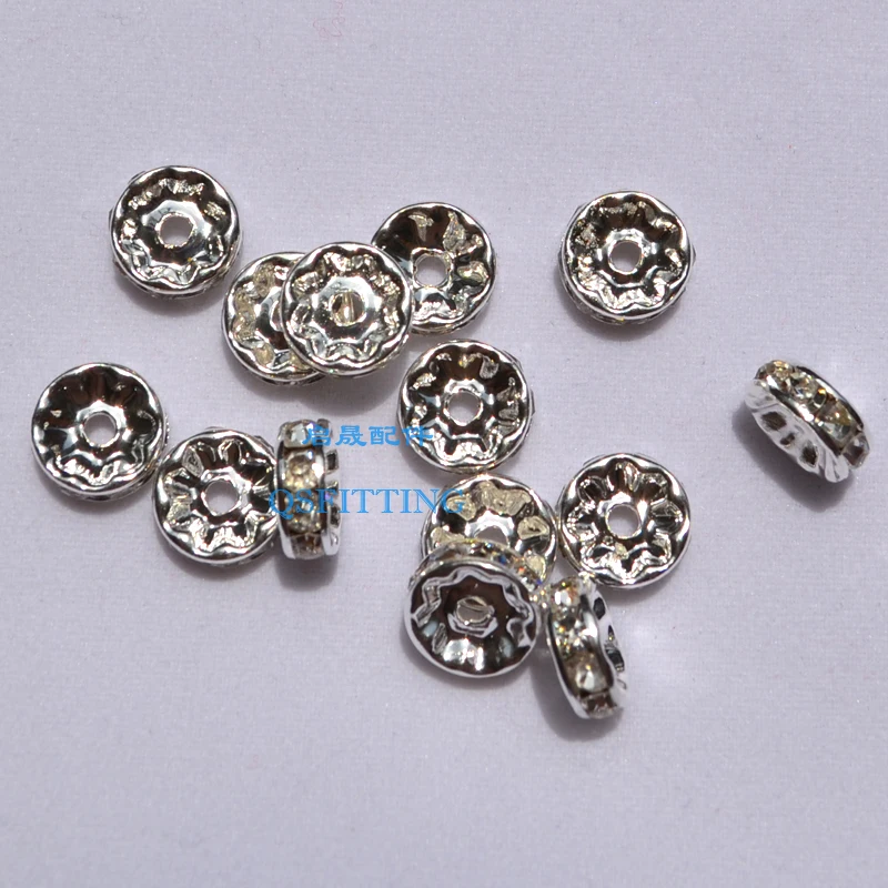 

sell jewelry accessory,10MM Rhinestone ring,white color,bracelet accessories,wheel Bead crystal