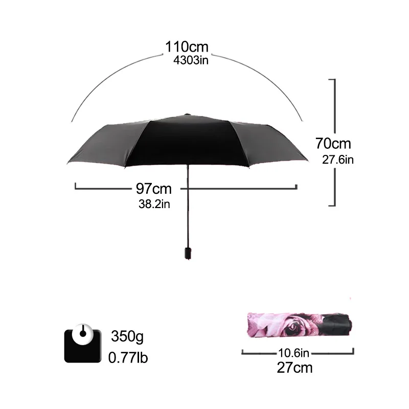 Брендовый зонт от солнца и дождя, женский складной, Modish, анти-УФ, Цветочный, портативный, Прозрачные Зонтики, модный, для девушек, женский, двойной, китайский