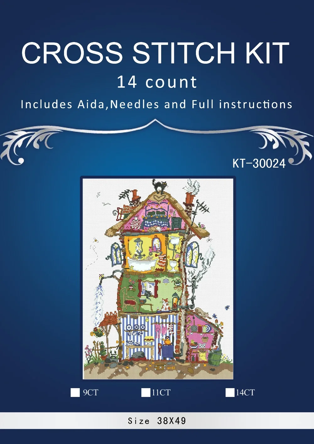 JCS 40X51CM 14CT free delivery Top Quality beautiful lovely counted cross stitch kit cut thru cottage bothy threads | Дом и сад