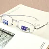 Gafas de lectura plegables pequeñas para hombre y mujer, lentes de sol Unisex de moda con revestimiento de vidrio retráctil para piernas + 1 1,5 2 2,5 3 3,5 4 ► Foto 3/5