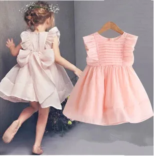 

Free Shipping 2015 New Arrival Summer Girls Beautiful Princess Baby Girls Party Mesh Big Butterfly Dress Hot Sale
