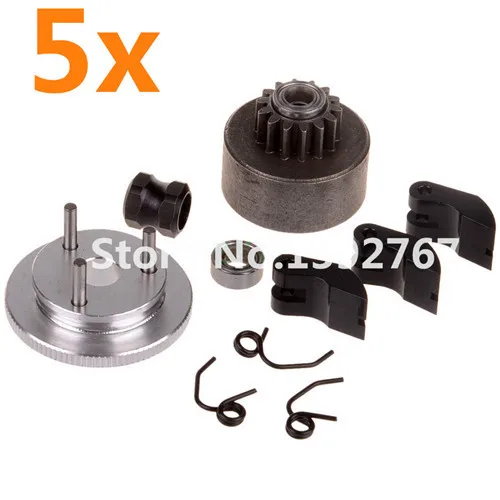 

Wholesale 5Set Bell Gear Flywheel+14T Clutch Shoe+Spring+Bearing Assembly Sets Alloy HSP 1/8 RC Nitro Engine Parts 81020 Upgrade
