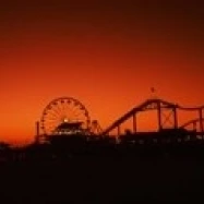 Santa Monica Pier  Santa Monica Beach  Santa Monica  California  USA Poster Print (18 x 7)