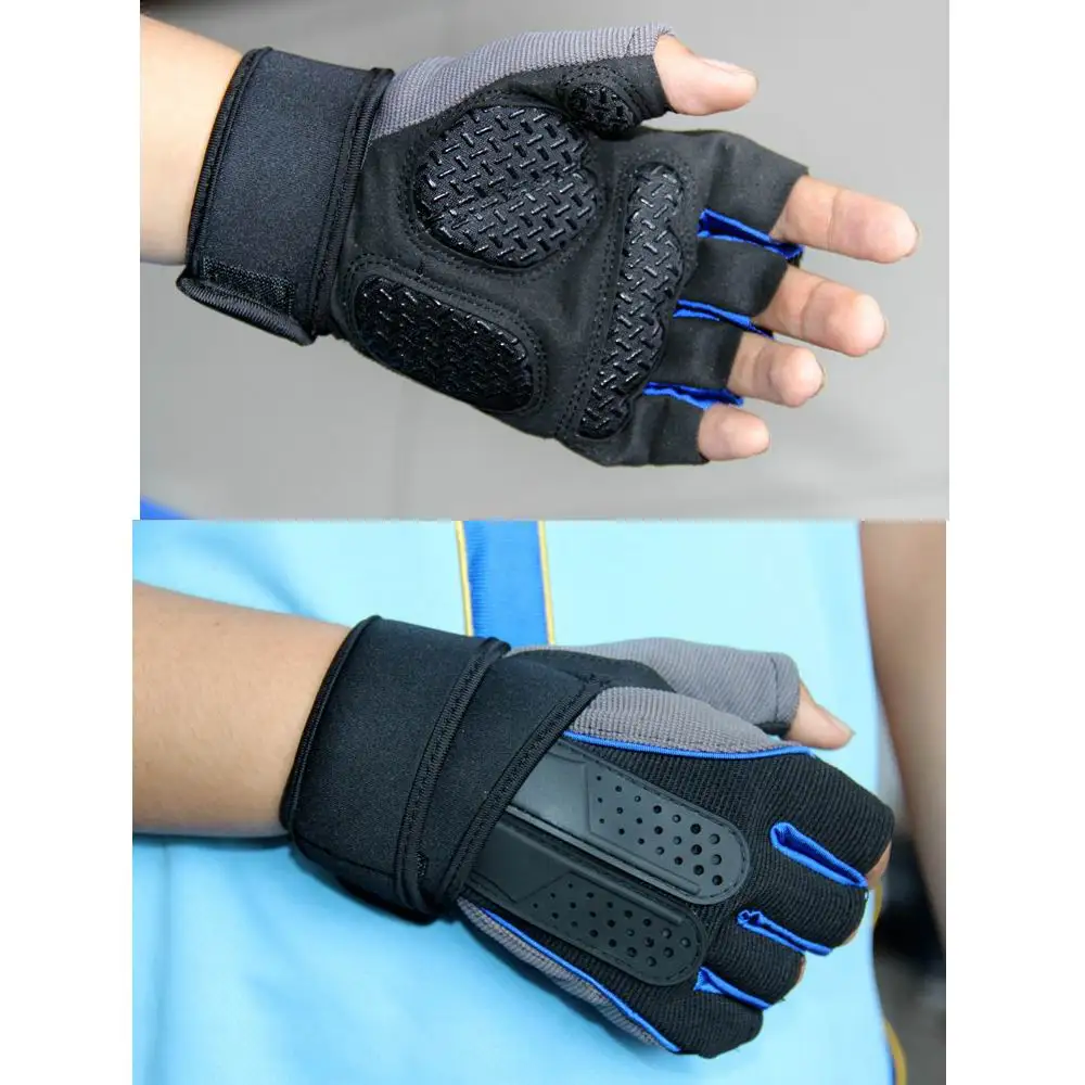 Мужские перчатки для занятий тяжелой атлетикой бодибилдинг, тренировка, Перчатки для фитнеса, тренировочные гантели, велосипедные перчатки для женщин, противоскользящие, половина пальца