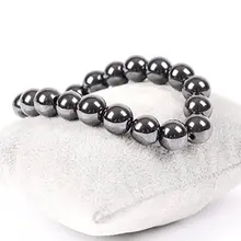 BEAUCHAMP No Магнитный гематит стрейч мужской браслет драгоценный камень ювелирные изделия из натурального камня Круглые бусины Подвески эластичные шнуры веревки Pulseras