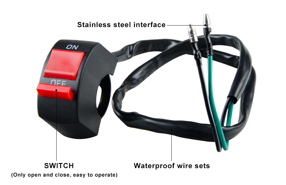 Only-Switch-LED-Motorcycle-truck-electric-car-ATV-HeadlightFog-Spot-Head-Light-Spotlight-Assist-Lamp-Side-Mirror-Light-Switch