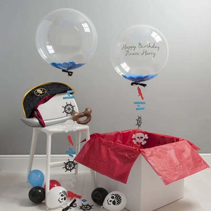 

Transparent Wave Ball 2pcs/lot Super Clear Nylon Membrane Helium Globos Circular DIY Wedding Party Home Decoration Bubble Ballon