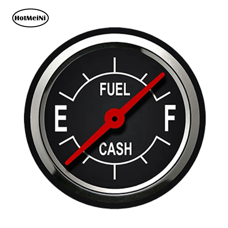 

HotMeiNi 13x13cm Phantom Series Hot Rod Chrome Fuel Gauge Vinyl Decal Car Stickers Styling Bumper Doors Waterproof Accessories
