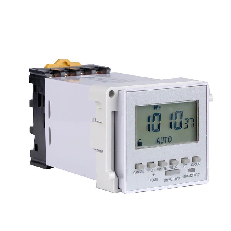 

Digital LCD Timer Controller Panel Type 220V-240V 50/60Hz Microcomputer Time Switch Time Relay KG10M & Socket Base ZHC8A DHC8A