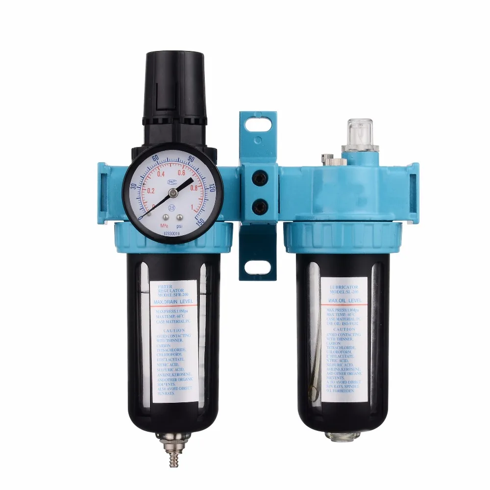 

Aluminum Alloy Mayitr Air Compressor Oil Lubricator Water Separator Trap Filter Regulator Gauge High Quality