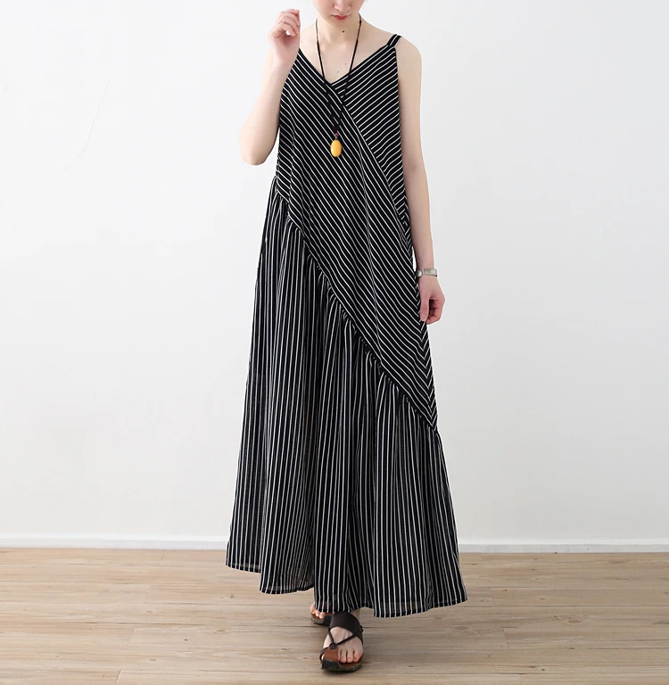 2019, Новая мода шифон для женщин Лето Boho полосатый комбинезоны для комбинезон без рукавов и без спинки ремень пляжный клуб пикантные широкие