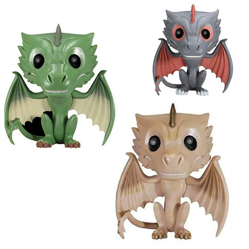

Game of Thrones Rhaegal Viserion Drogon Dragon Cute PVC Action Figure Vinyl Model Toys
