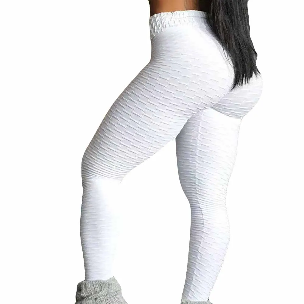 JAYCOSIN брюки женские модные повседневные спортивные длинные для тренировок Тренажерный Зал Фитнес упражнения спортивные брюки леггинсы Горячая одежда из полиэстера 9606 - Цвет: White