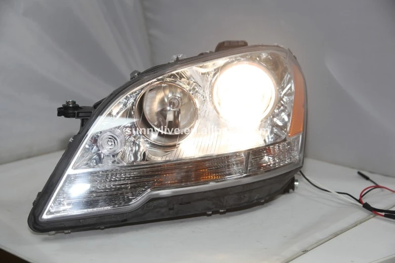 Для Mercedes-Benz W164 ML280 ML320 ML350 светодиодный передний фонарь 2009-2011Year с желтым отражателем TYC