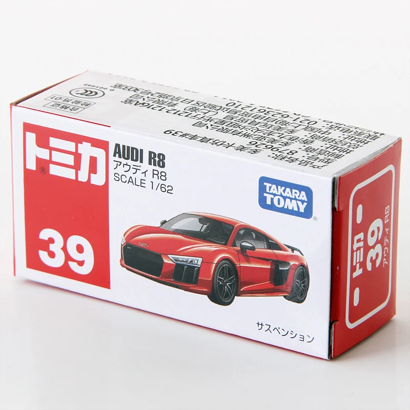 Takara Tomy Tomica Audi R8 1/62 спортивный автомобиль металлическая литая модель автомобиля